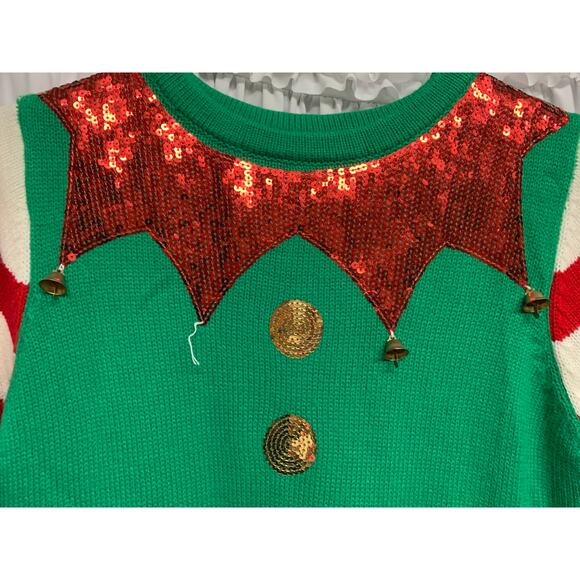 New Directions Petite Elf Christmas Sweater Dress – Size PS (Petite Small - Picture 4 of 6